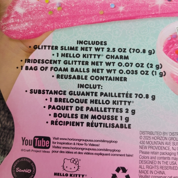 Hello Kitty and Friends Non Toxic Slimygloop Mix'ems Cinnamoroll Rainbow Slime - Picture 9 of 12